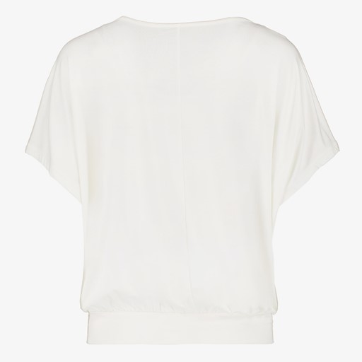 Dames top met vlindermouwen wit