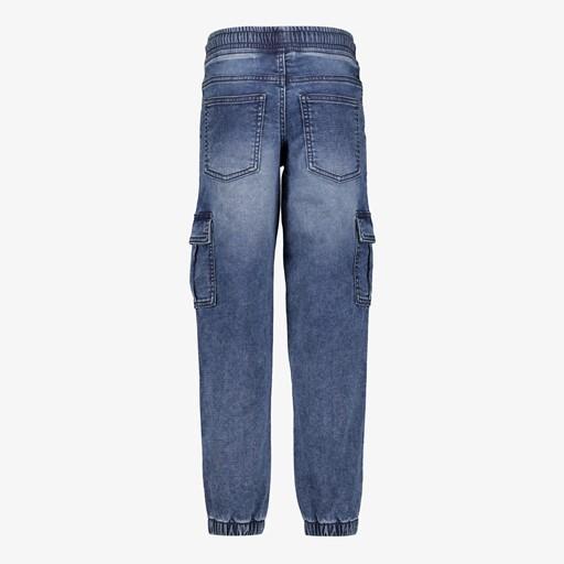Jongens denim cargo jeans donkerblauw