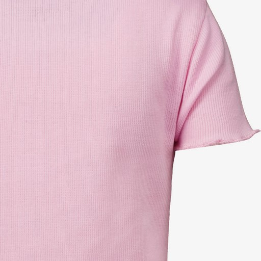 Meisjes rib T-shirt roze