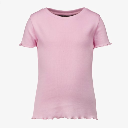 Meisjes rib T-shirt roze