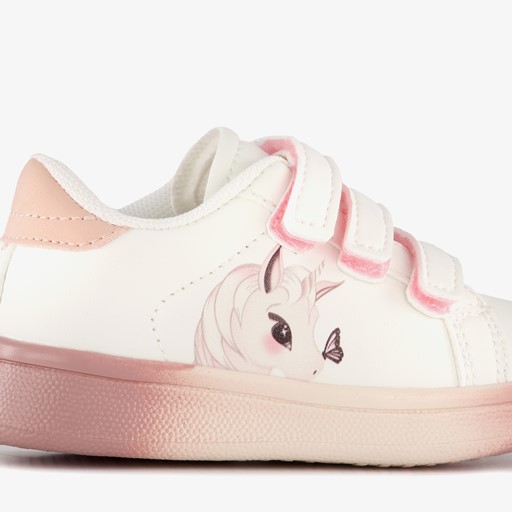 Meisjes sneakers met roze zool