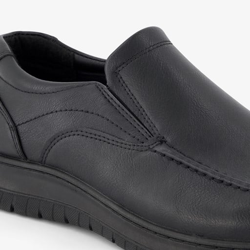 Heren instappers met brede leest zwart