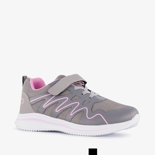Meisjes sportschoenen grijs roze