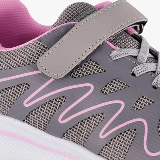 Meisjes sportschoenen grijs roze