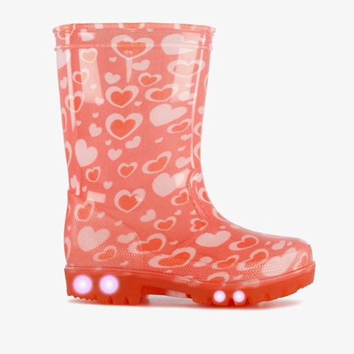 Kinder hartjes regenlaarzen met lichtjes