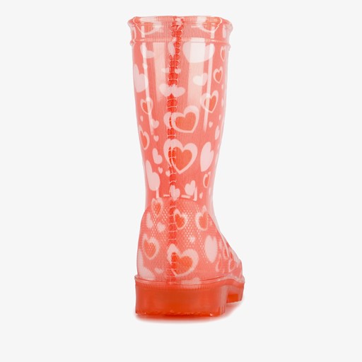Kinder hartjes regenlaarzen met lichtjes