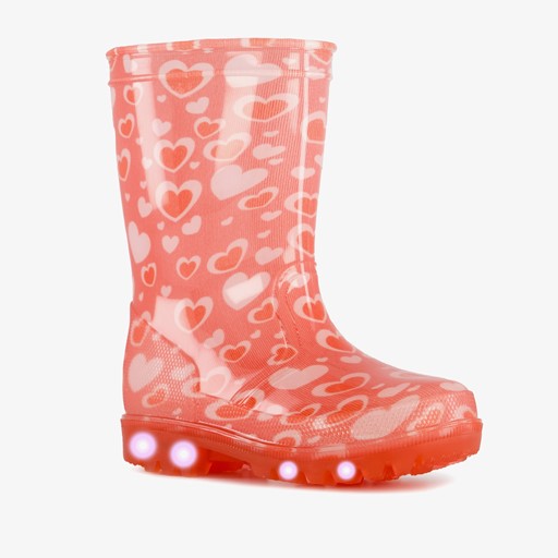Kinder hartjes regenlaarzen met lichtjes