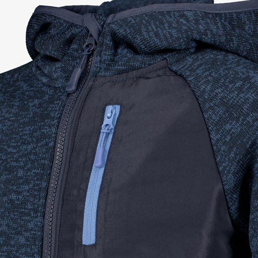 Kinder outdoor fleece vest blauw