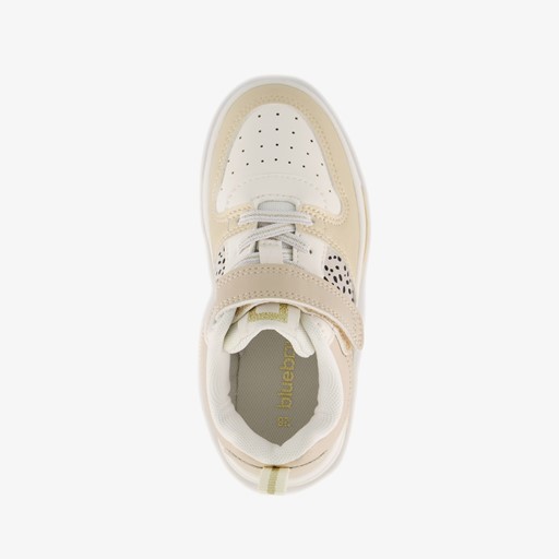 Meisjes sneakers met luipaardprint beige