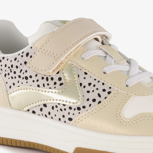 Meisjes sneakers met dierenprint beige