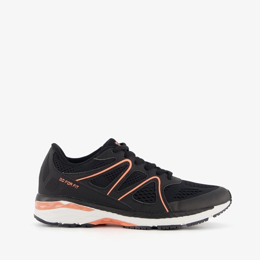 Dames hardloopschoenen zwart oranje