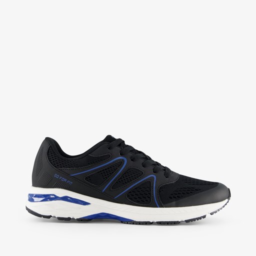 Heren hardloopschoenen zwart blauw
