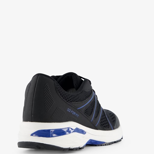 Heren hardloopschoenen zwart blauw