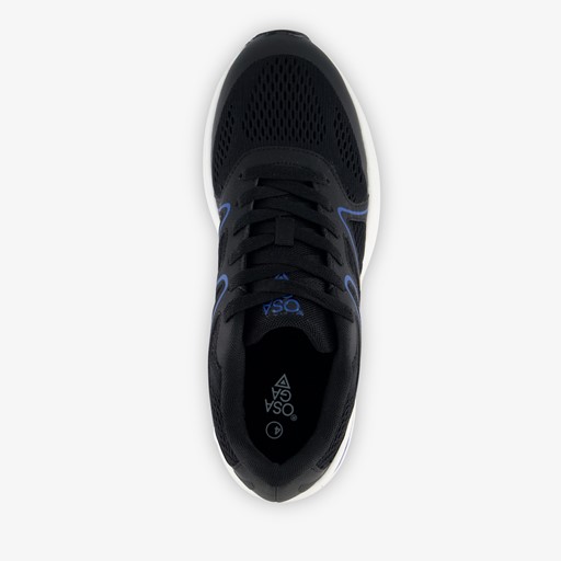 Heren hardloopschoenen zwart blauw