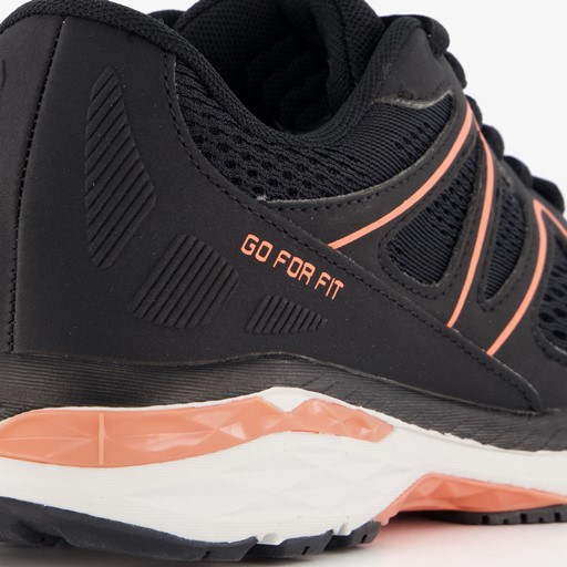 Dames hardloopschoenen zwart oranje
