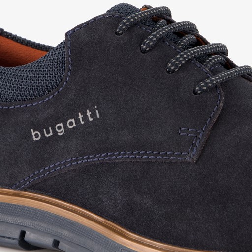 Suede heren veterschoenen navy