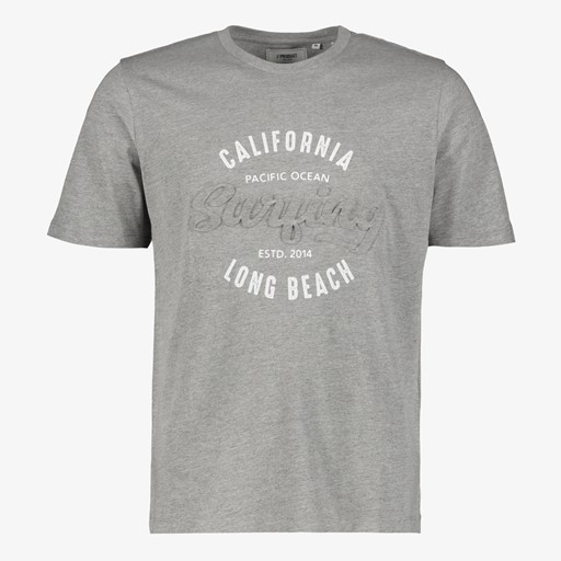 Heren T-shirt grijs gemêleerd