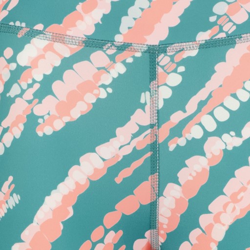 Meisjes sportlegging met print turquoise