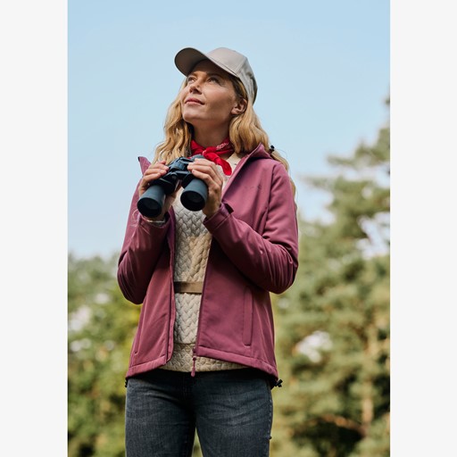 Dames outdoor softshell jas roze