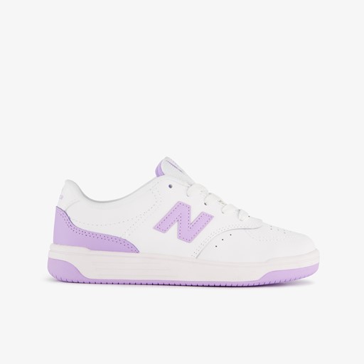 PSB80 leren meisjes sneakers wit lila