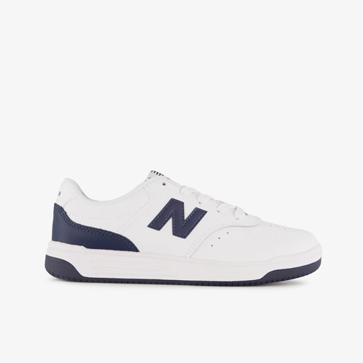 PSB80 leren jongens sneakers wit blauw