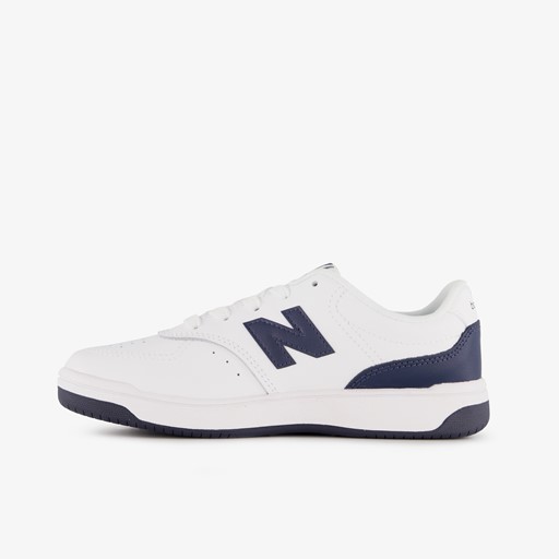 PSB80 leren jongens sneakers wit blauw