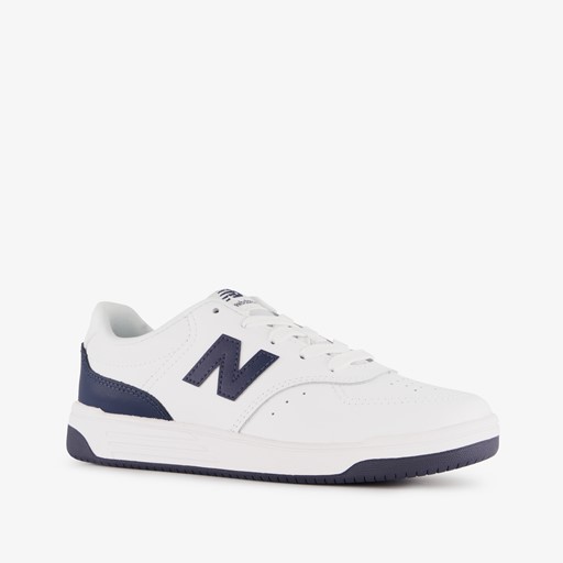 PSB80 leren jongens sneakers wit blauw