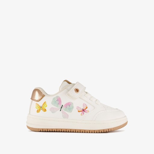 Meisjes sneakers met vlinders wit