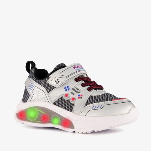 Jongens sneakers grijs met lichtjes