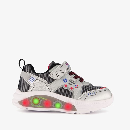 Jongens sneakers grijs met lichtjes