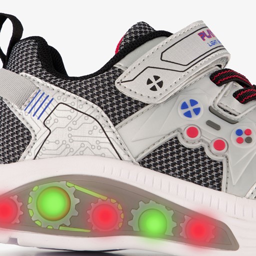 Jongens sneakers grijs met lichtjes