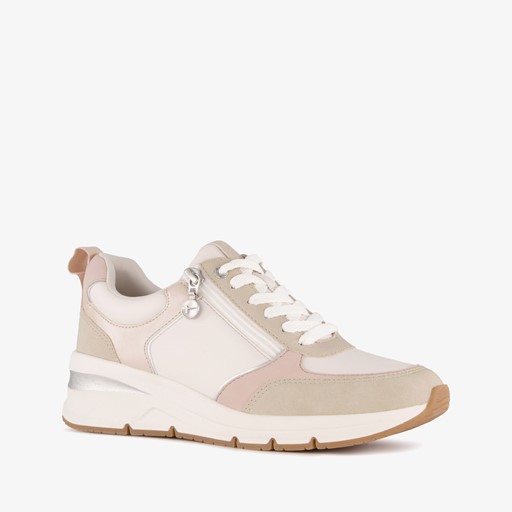 Dames sneakers beige wit