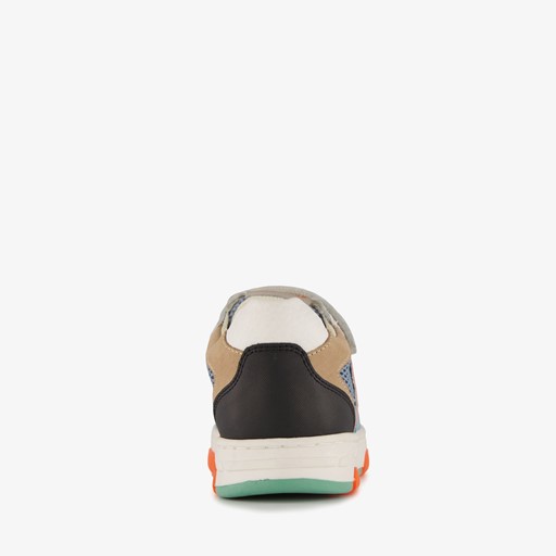 Leren jongens sneakers blauw beige