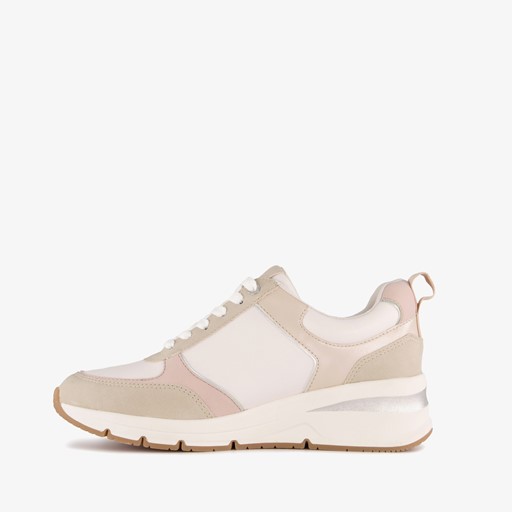 Dames sneakers beige wit