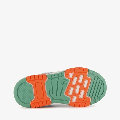 Leren jongens sneakers blauw beige