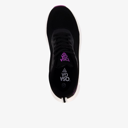 Dames fitnessschoenen zwart paars