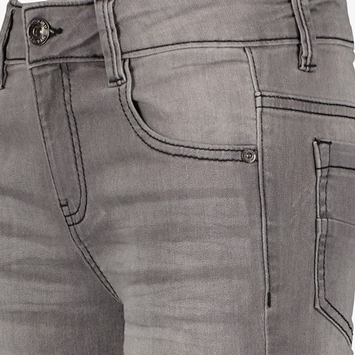 Jongens denim short grijs