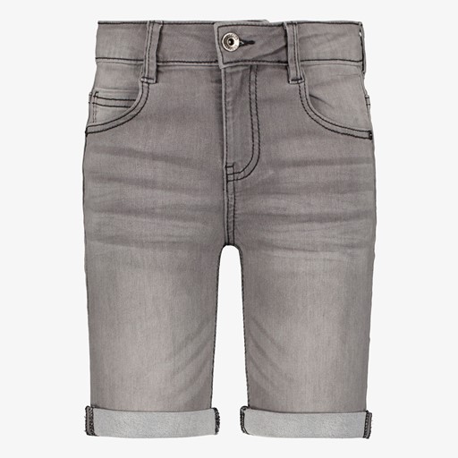 Jongens denim short grijs