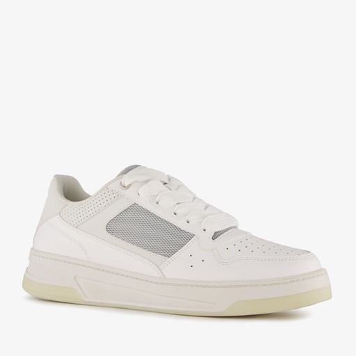 Heren sneakers wit grijs