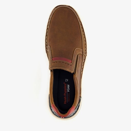 Leren heren instappers cognac