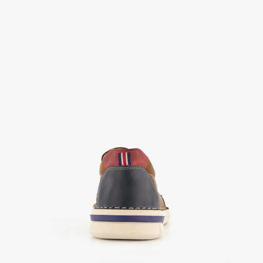 Leren heren instappers cognac