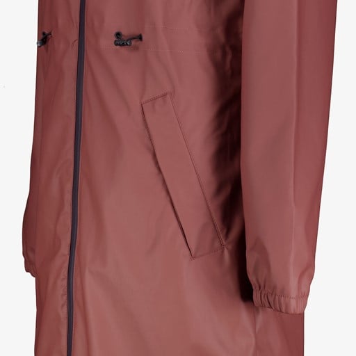 Dames parka regenjas rood