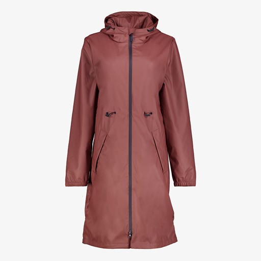 Dames parka regenjas rood