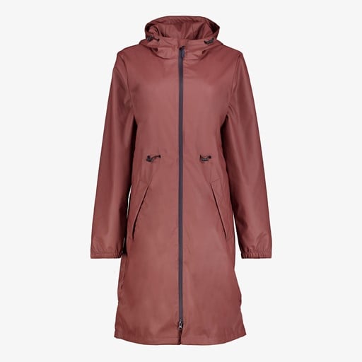 Dames parka regenjas rood