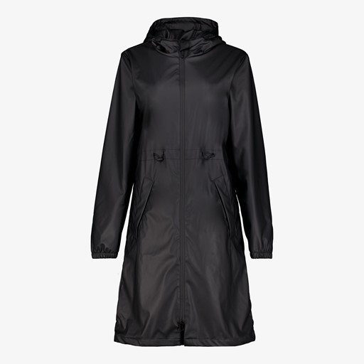Dames parka regenjas zwart