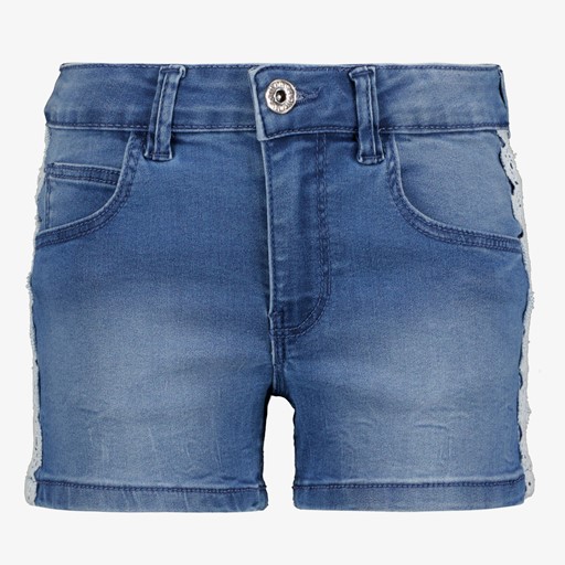 Meisjes denim short met borduursels