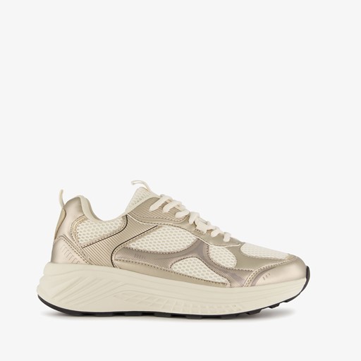 Dames dad sneakers metallic goud