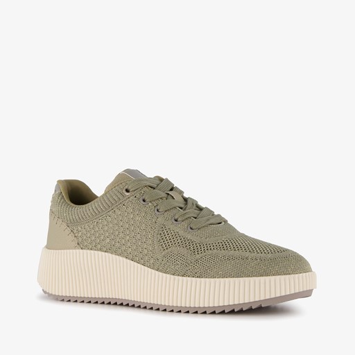 Dames sneakers olijfgroen
