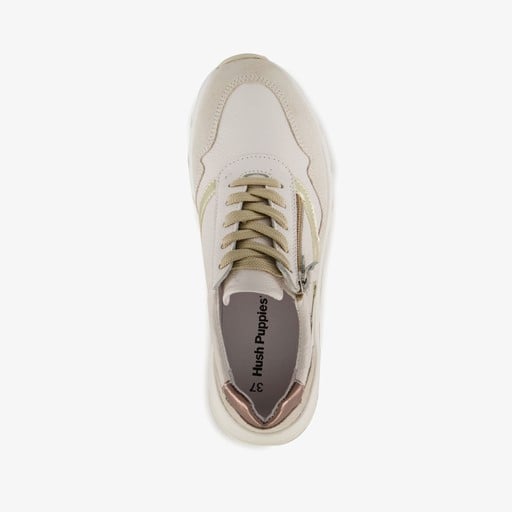 Suede dames sneakers beige taupe