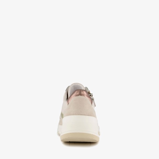 Suede dames sneakers beige taupe